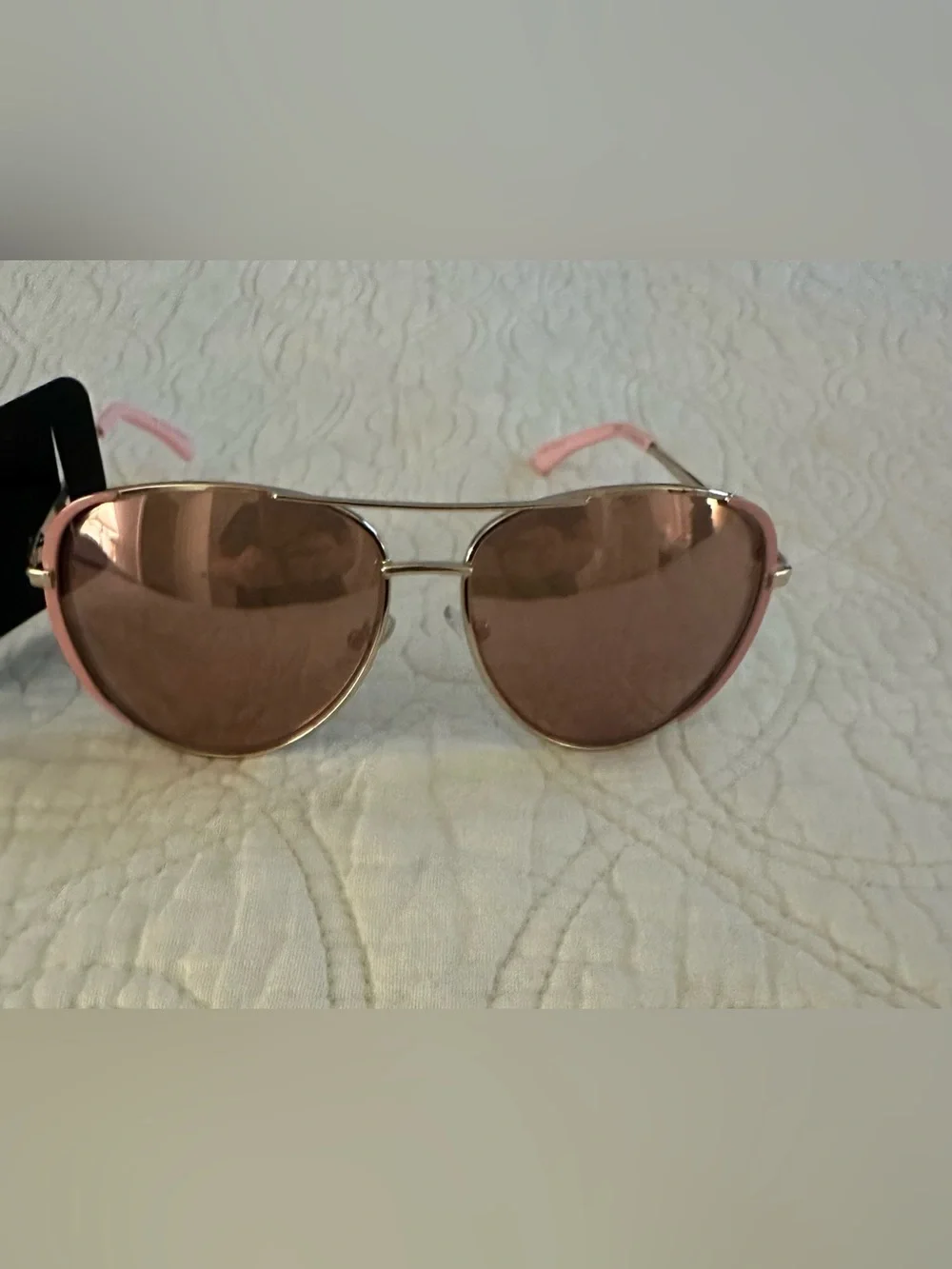 Aviator Sunglasses with Pink Lenses and Pink Temples